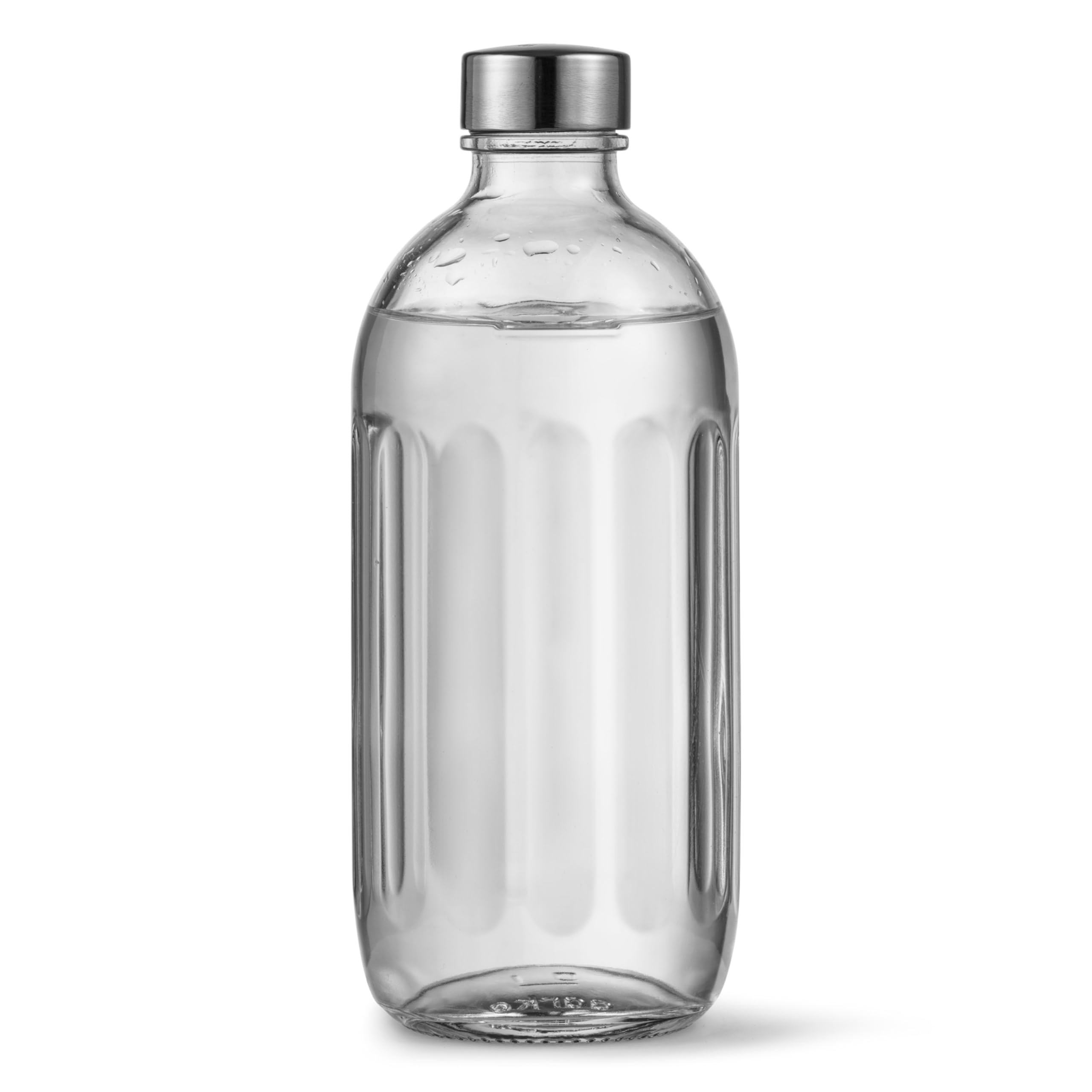Aarke 800ml Glass Bottle for Carbonator Pro Sparkling Water Maker - Refillable, Dishwasher Safe with Stainless Steel Cap - Perfect for Home, Office & Healthy Hydration