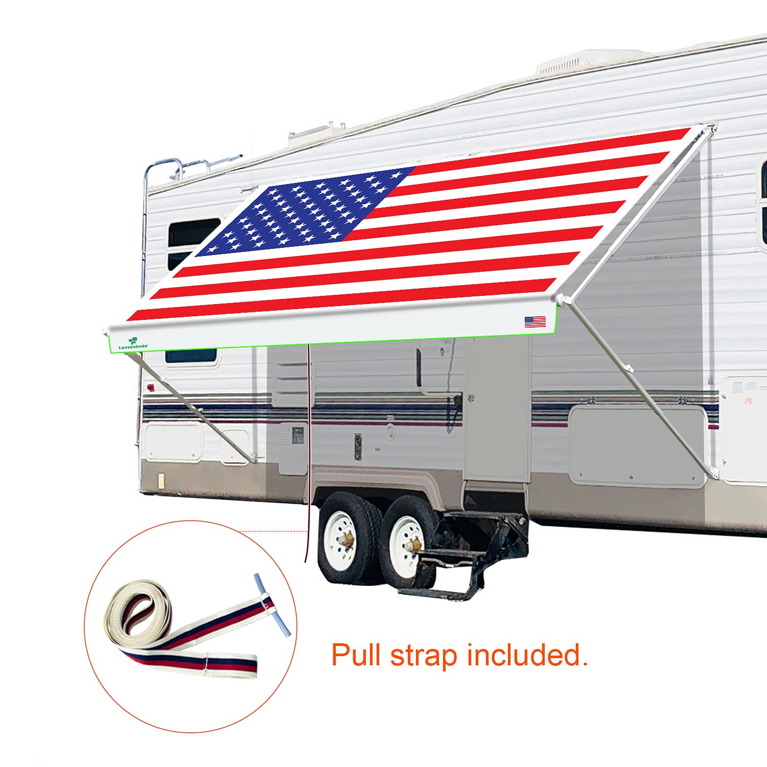 RV Awning Fabric Replacement - Heavy Duty Vinyl Coated Polyester 14'3