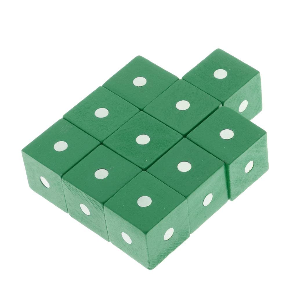 Enakshi Colorful Wooden Cube Blocks - Early Education Teaching Aids for Preschool Children | Montessori Learning Toys | Perfect for Classroom Activities & Pretend Play
