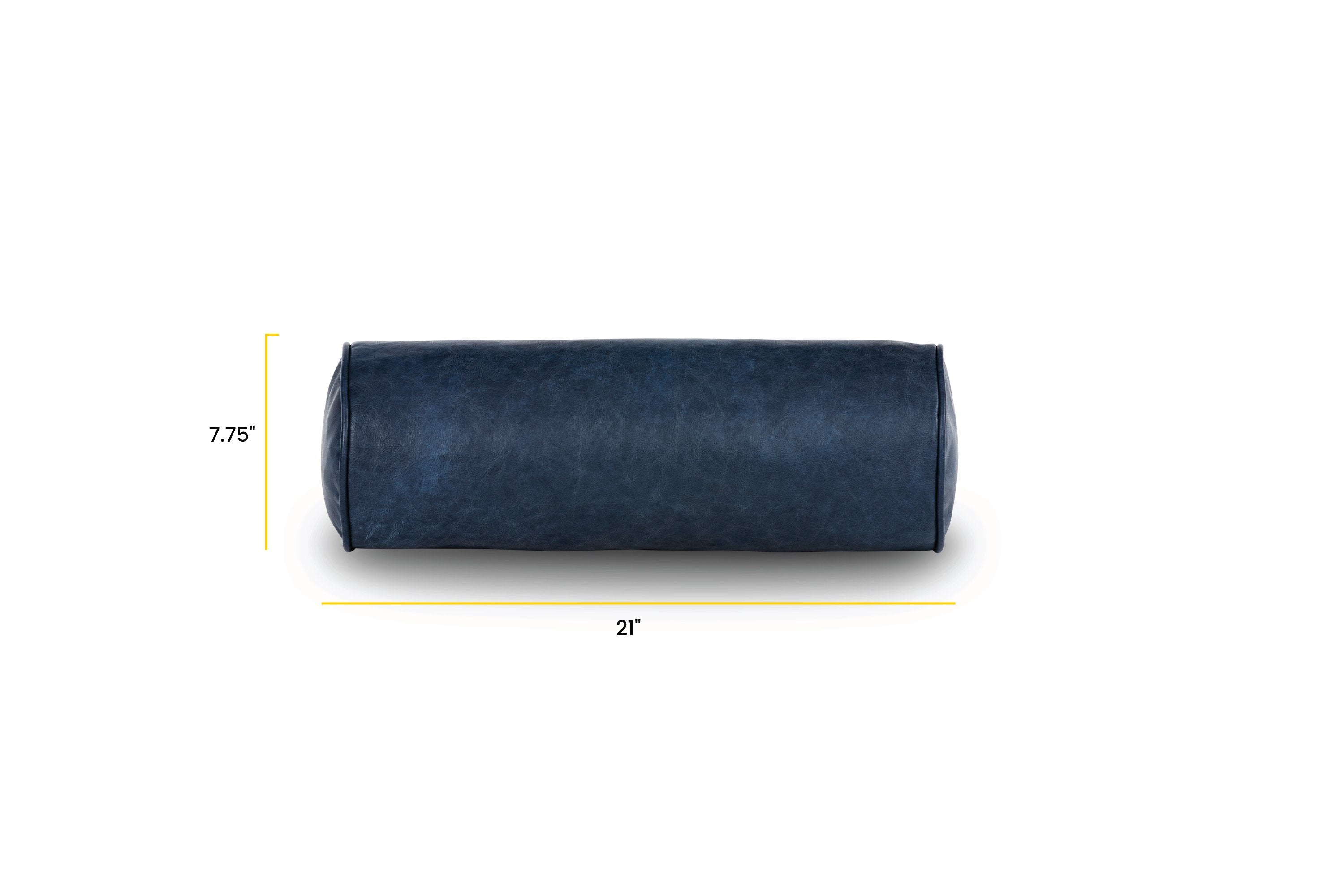 Premium Napa Leather Bolster Pillow Set - Luxury Sofa Cushions for Living Room, Bedroom & Office Decor (Set of 2) - Perfect for Home Styling, Reading Nook & Relaxation
