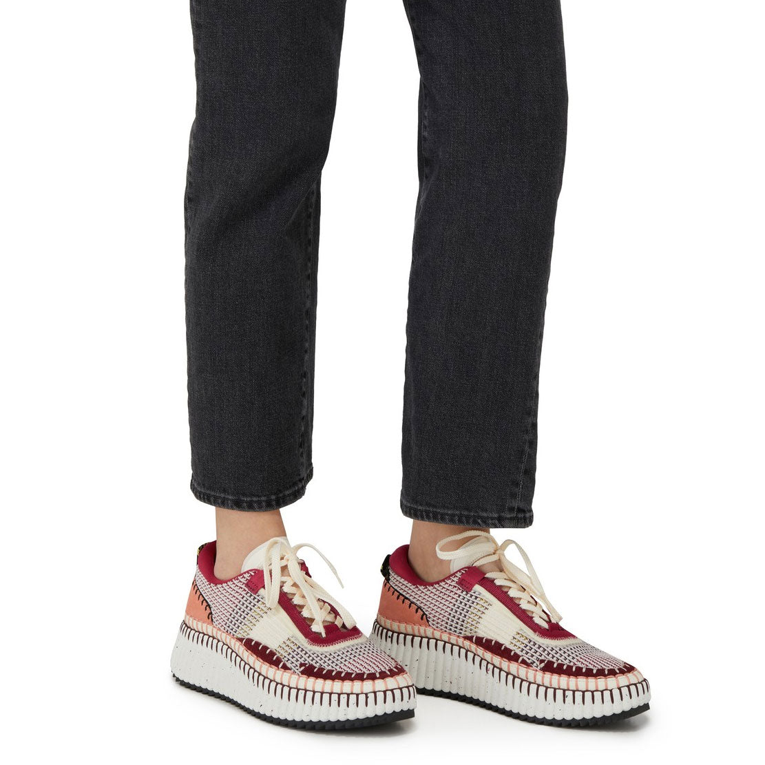 Nama Sneakers for Women - Dark Ruby Red Casual Walking Shoes - Comfortable & Stylish Sneakers for Running, Gym, Workout & Everyday Wear