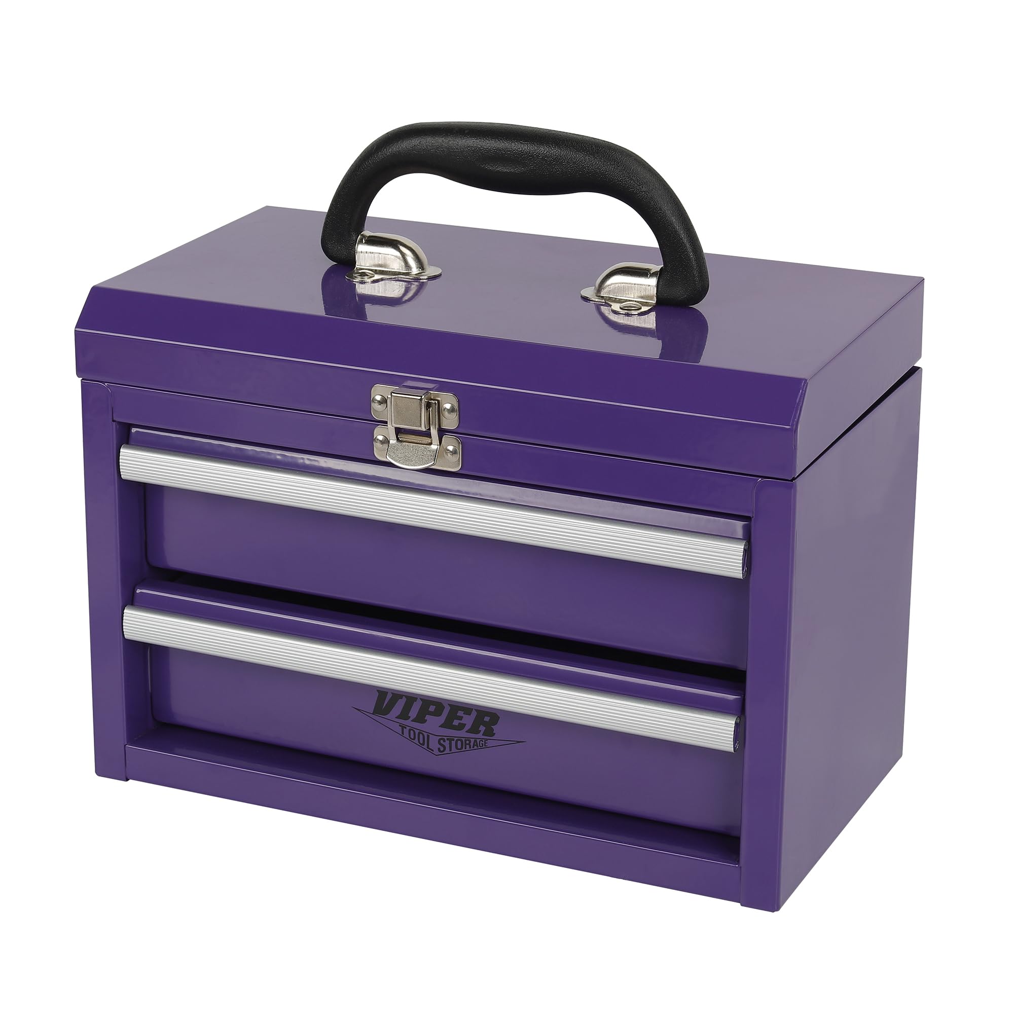 Viper 11-Inch 2-Drawer Portable Toolbox - Purple for DIY & Crafts