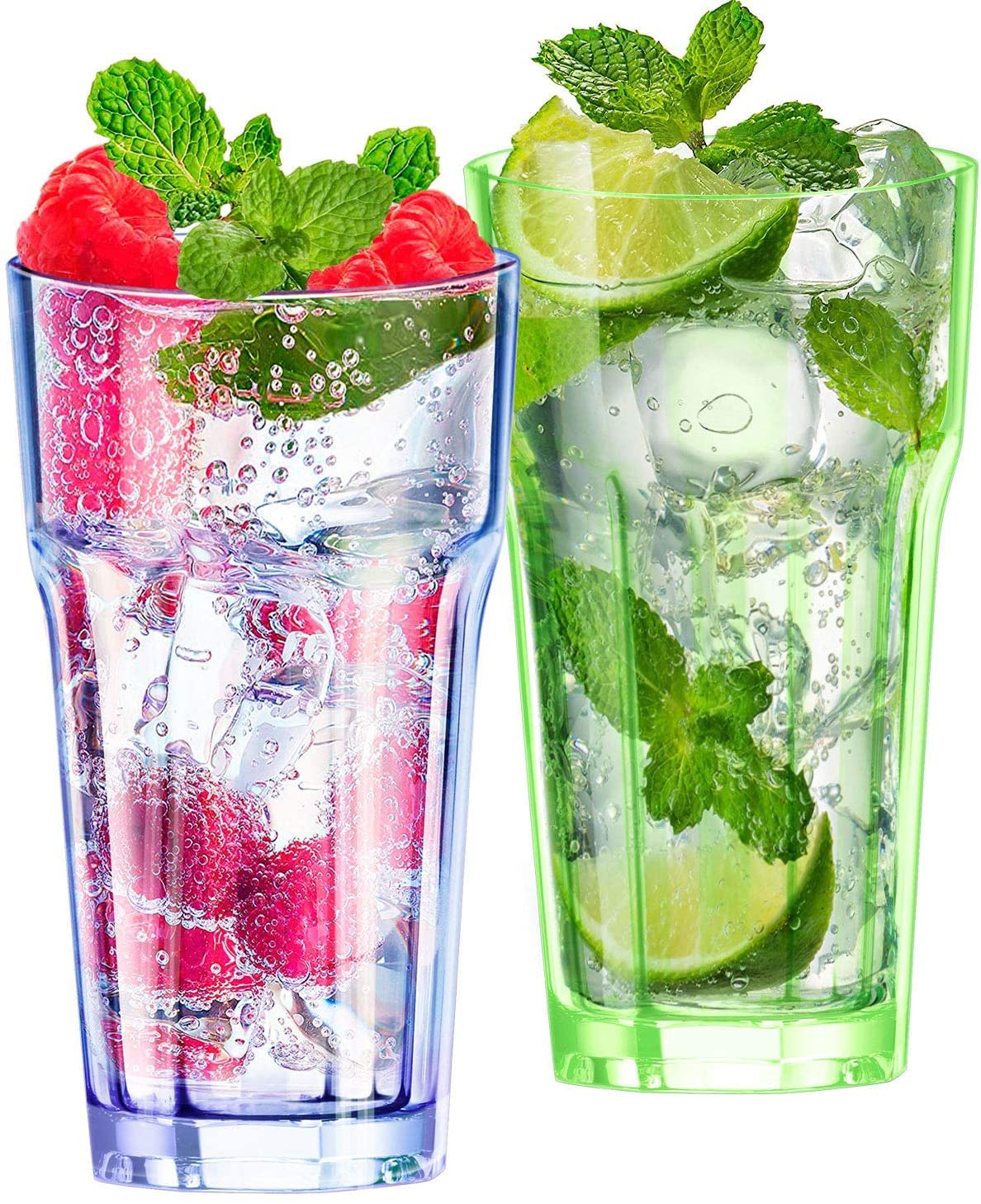 Bellaxia 400 ML Clear Glass Tumbler Set of 2 - Highball Drinking Glasses for Cocktails, Juice, Milkshakes, Soda & Iced Tea | Dishwasher Safe | Perfect for Home Bars, Parties & Restaurants