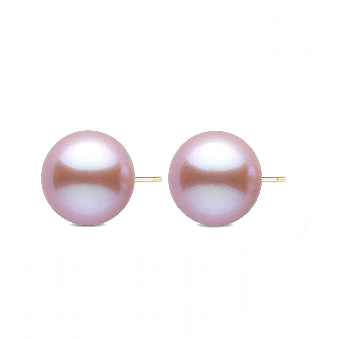 18K Gold Freshwater Purple Pearl Stud Earrings for Women - Luxury Gift for Anniversary, Birthday & Wedding - KE00060