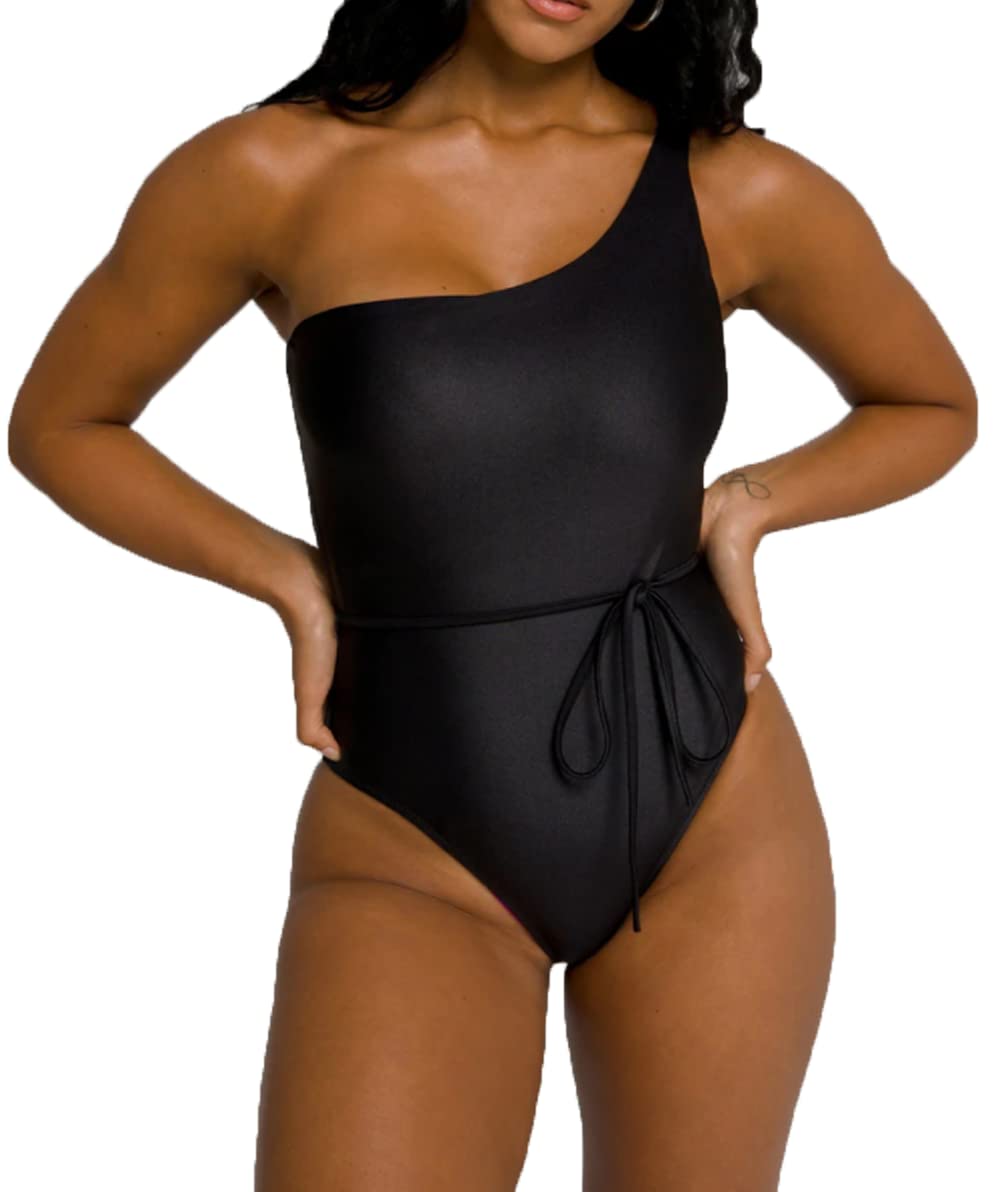 Good American Women's Hot Shoulder One Piece Swimsuit - Sexy Off-Shoulder Bathing Suit for Beach, Pool & Vacation | Tummy Control & Comfort Fit