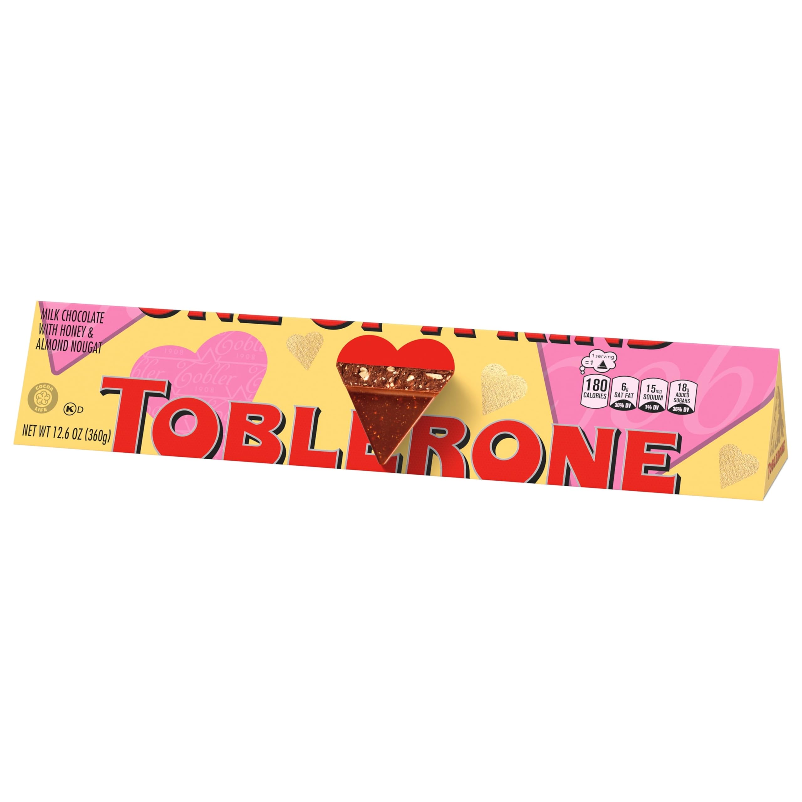 Toblerone Milk Chocolate Bar with Honey and Almond Nougat - 12.6 oz Swiss Chocolate Gift for Valentine's Day, Christmas, Birthdays & Special Occasions | Perfect for Gifting, Parties & Sweet Treats