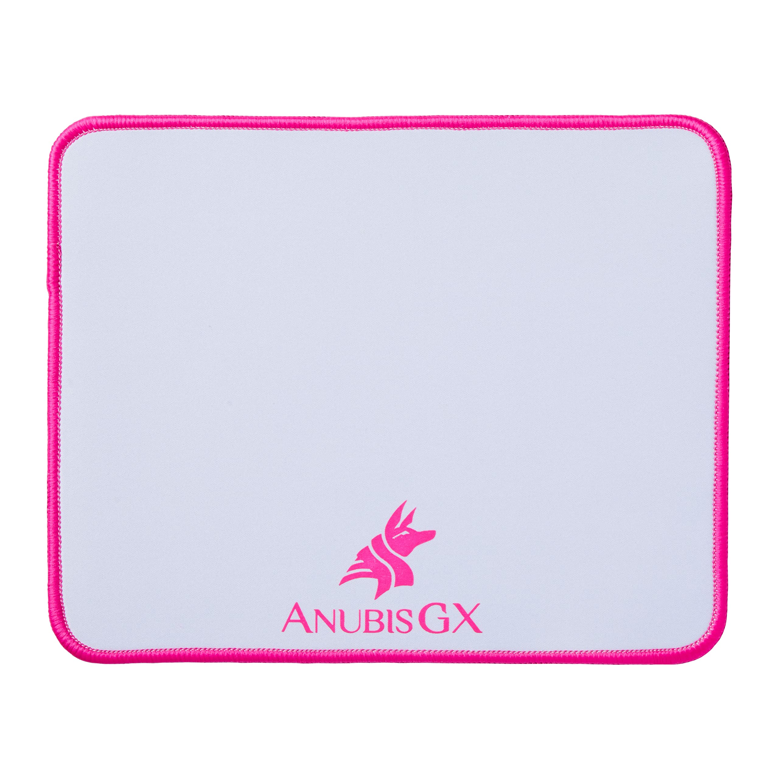 ANUBISGX 68 Color/Size Options Gaming Mouse Pad - Small 8x10 Inch, White with Pink Stitching - Premium Waterproof Non-Slip Desk Mat for PC, Laptop, Computer Gaming - Perfect for Esports, Office Work & Home Use
