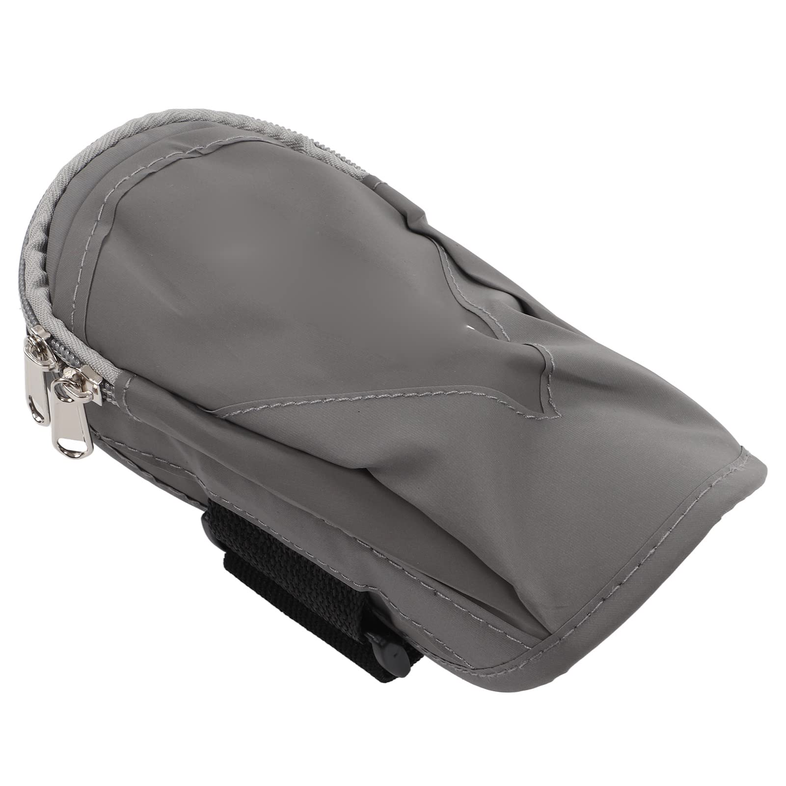 Waterproof Sports Arm Phone Bag with Hook & Loop Zipper Pocket - Ideal for Running, Cycling, Hiking & Outdoor Activities (Gray) - Perfect for Hands-Free Workouts, Travel & Daily Commute