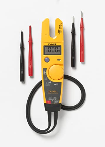 Fluke T5-600 Voltage Tester - AC/DC Voltage, Continuity & Current Tester (Up to 100A Non-Contact) with SlimReach Probe - Ideal for Electricians, HVAC Techs & DIY Home Electrical Testing