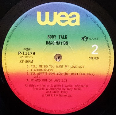 Imagination - Body Talk LP Album (VG+ Condition) - Perfect for Vinyl Collectors & Music Enthusiasts