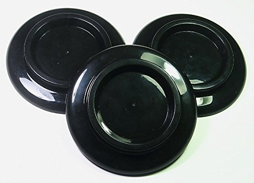 3-Pack Heavy Duty Ebony Black Grand Piano Caster Cups - Protects Hardwood Floors from Scratches & Damage - Perfect for Pianos, Furniture & Heavy Equipment
