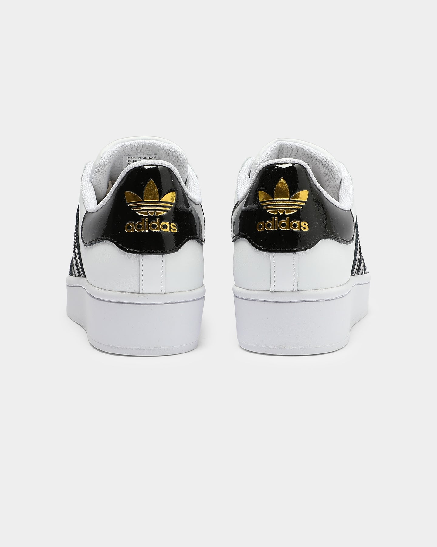 Adidas Women's Superstar Bold Sneakers - White/Black/Gold Colorway - Classic Casual Shoes for Women | Perfect for Streetwear, Gym & Everyday Fashion