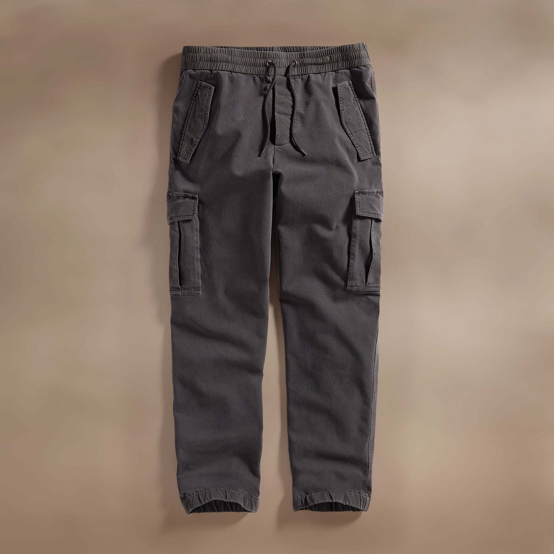 Men's Woven Terry Cargo Pants - Comfortable Magma Pigment Casual Trousers for Outdoor Activities, Hiking & Streetwear Fashion