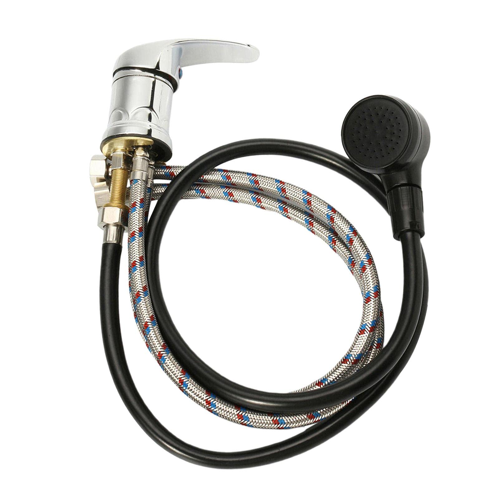 Portable Sink Hose Sprayer for Baby Bath, Pets & Kitchen Use - Black