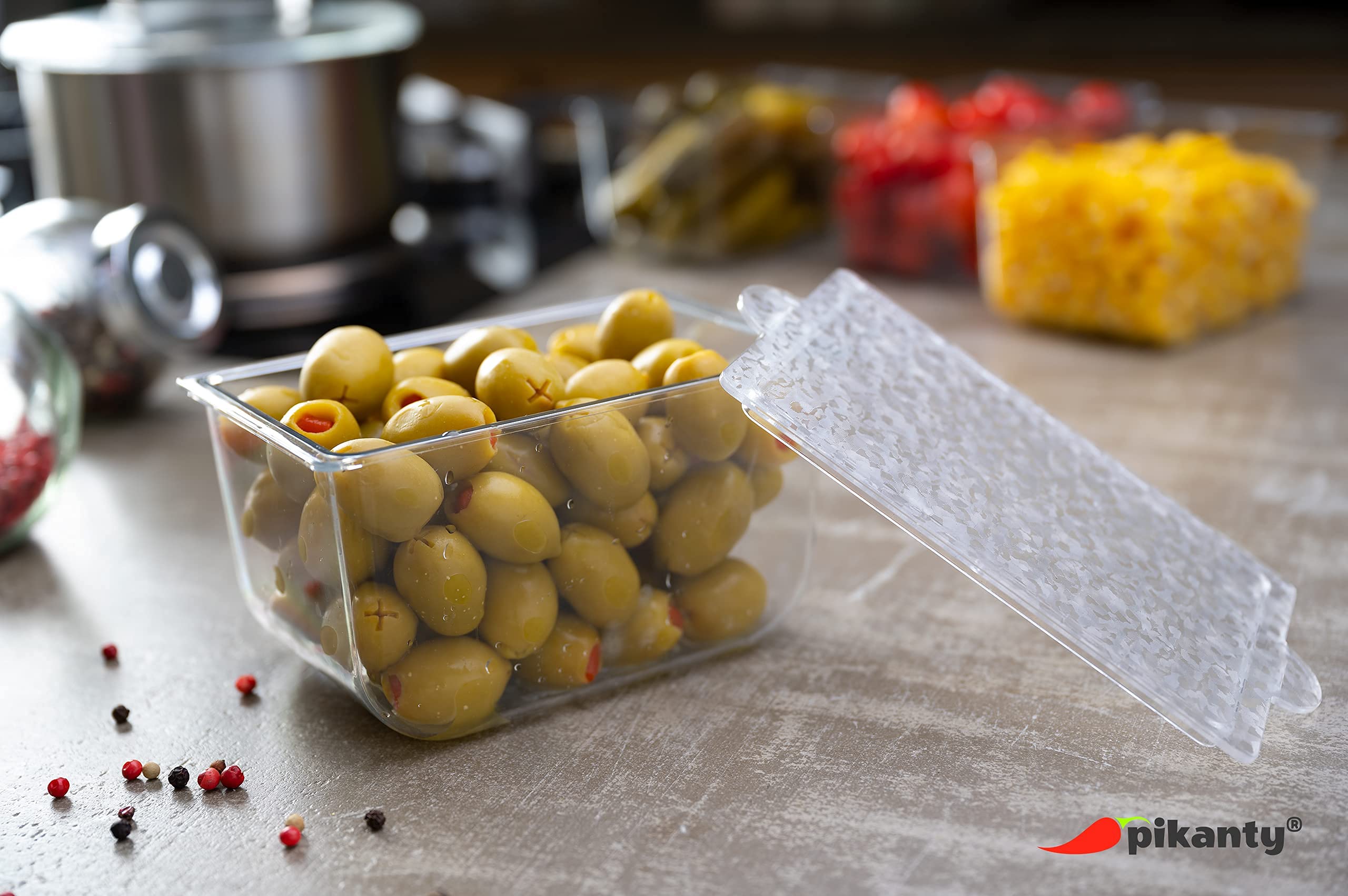 2-Pack Small Condiment Storage Containers with Lids | Refrigerator & Pantry Organizers | Dishwasher Safe, BPA-Free | Perfect for Sauces, Dressings & Spices | Made in USA