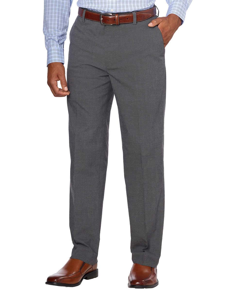 Kirkland Signature Men's Non-Iron Comfort Stretch Dress Pants - Wrinkle-Free Office Wear for Business Casual & Travel
