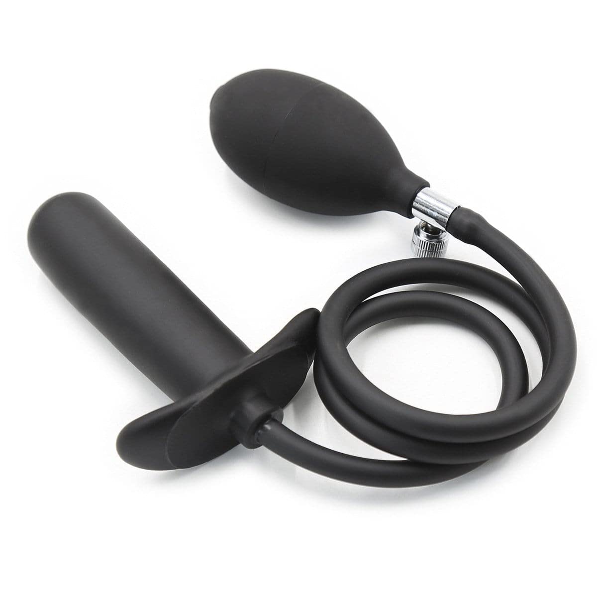 Inflatable Black Rubber Anal Plug for Men & Women - Adult Sex Toy with Remote Control, Waterproof & Rechargeable - Perfect for Couples Play, BDSM, and Solo Pleasure