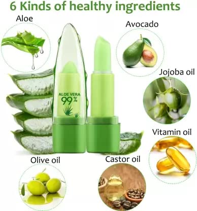 12-Hour Moisturizing & Translucent Color Lip Balm with Aloe Vera - Long-Lasting Hydration & Natural Shine for Dry Lips - Perfect for Daily Use, Makeup Routine & On-The-Go Touch Ups