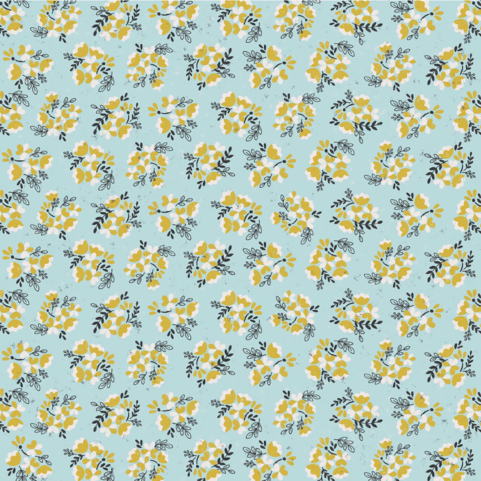 American Crafts Blue Floral Scrapbook Paper - 12x12 Inch Multicolor Patterned Cardstock for DIY Crafts, Scrapbooking, Card Making & Home Decor
