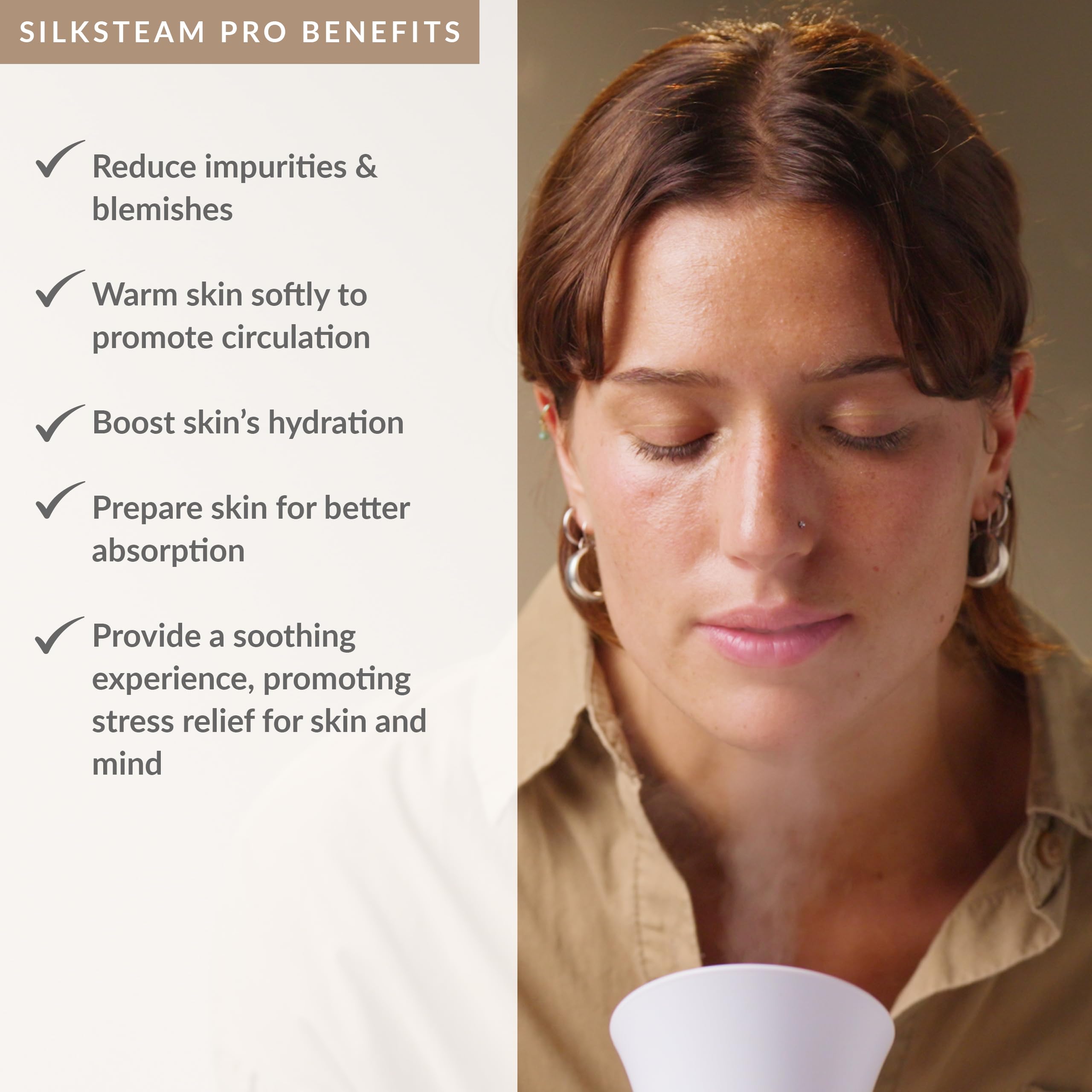 PMD SilkSteam Pro Facial Steamer - Professional Spa-Grade Steam Device with Adjustable Nozzle & Essential Oil Diffuser for Hydrated, Glowing Skin | At-Home Skincare & Relaxation Treatment