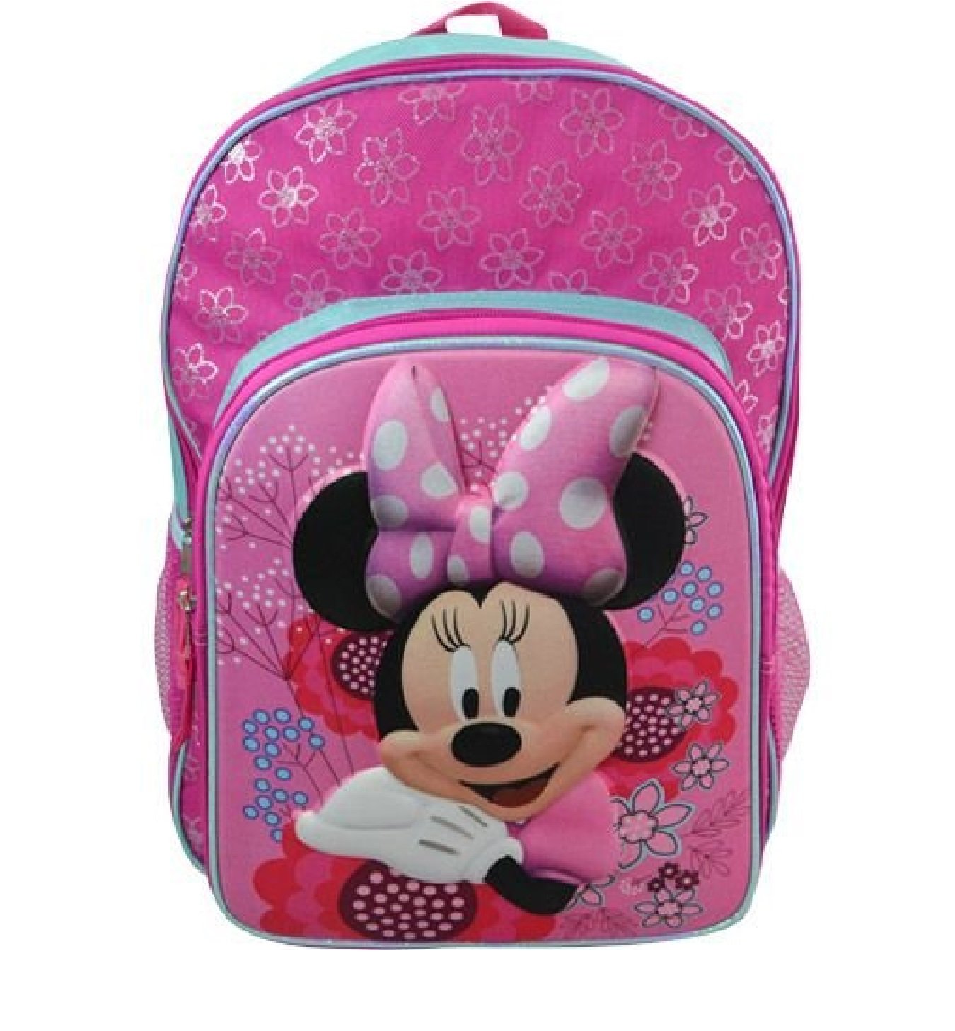Minnie Mouse 16 Inch Kids Backpack with 3D Molded Character & Printed Design - Lightweight School Bag for Girls, Perfect for School, Travel & Disney Trips