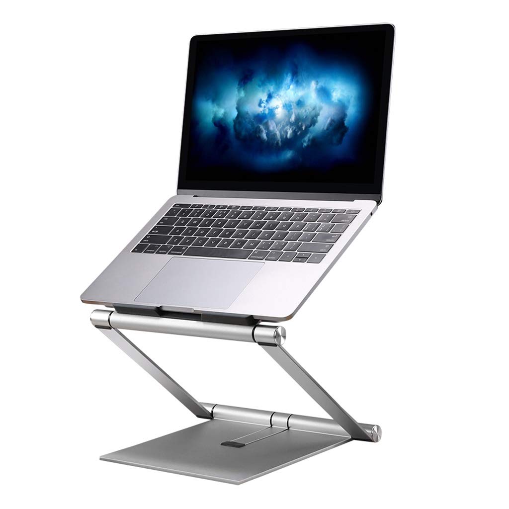 Adjustable Silver Laptop Stand - Portable Ergonomic Notebook Holder for Desk & Bed Use (232x40cm) | Perfect for Home Office, Studying & Working in Bed