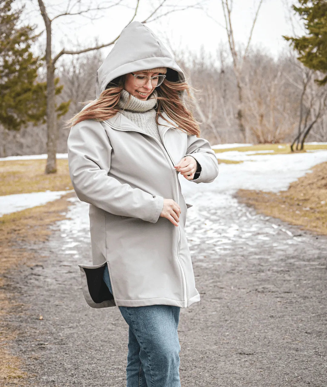 Waterproof Mid-Season Trench Coat with Detachable Hood - Lightweight Raincoat for Men & Women | Perfect for Spring, Fall & Rainy Day Outdoor Activities