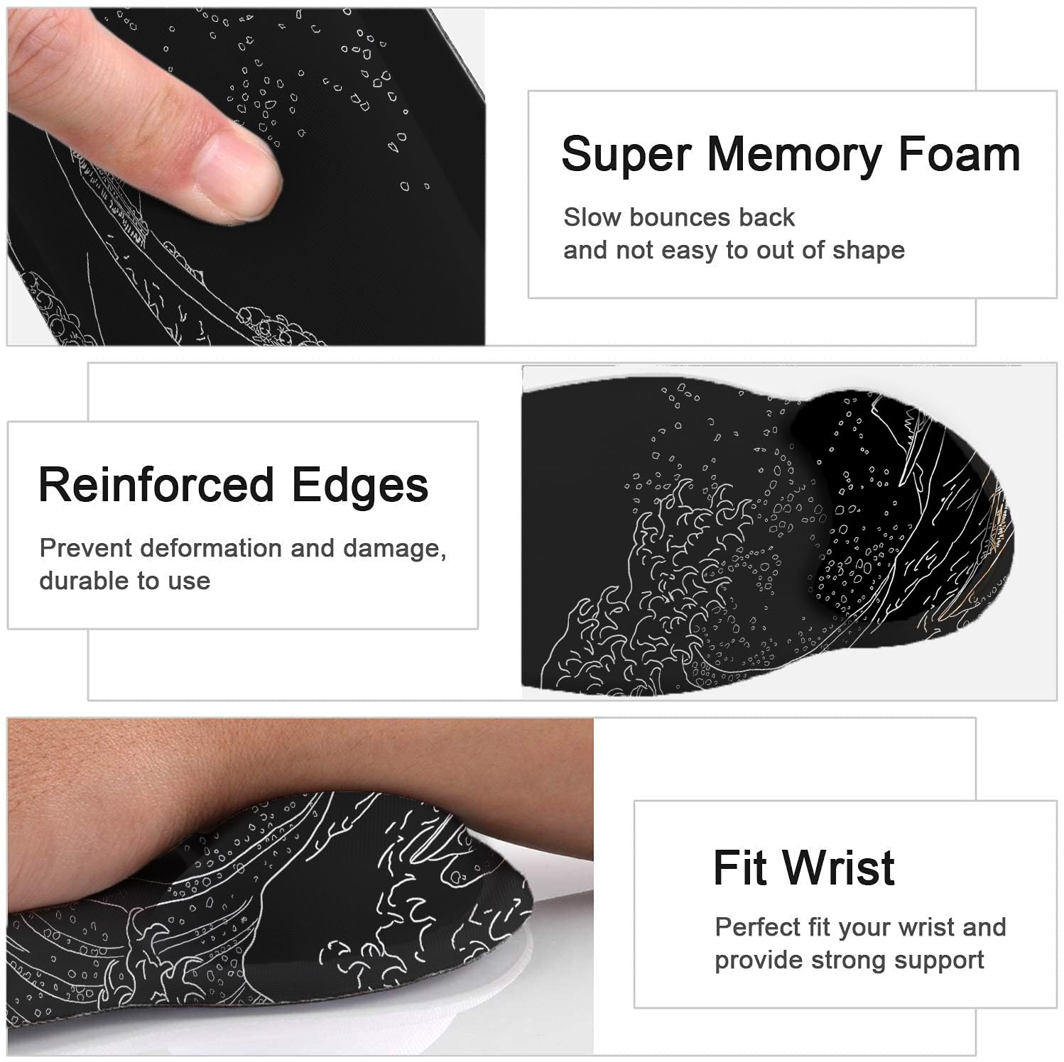 Premium LATEEFAH Desk Mat - Extra Large Mouse Pad with Ergonomic Keyboard Wrist Rest | Non-Slip Computer Workstation Set for Home Office, Gaming & Professional Workspaces | Ideal for PC, Mac & Laptop Users