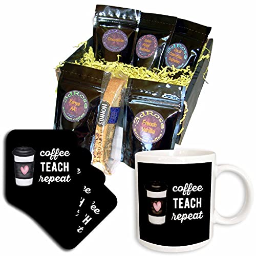 3dRose Coffee Mug Clipart Gift Basket - Funny Coffee Lover Present for Teachers, Coworkers & Friends - Perfect for Birthdays, Holidays & Office Gifts