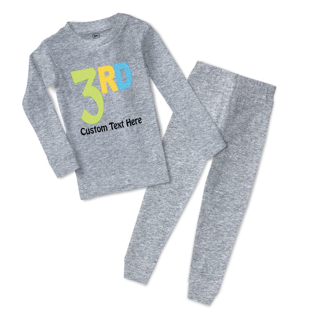 Custom Cotton Toddler Pajamas for Boys & Girls - Snug Fit Alphabet & Monogram Birthday PJs - Perfect for Birthday Gifts, Sleepovers & Family Matching Outfits