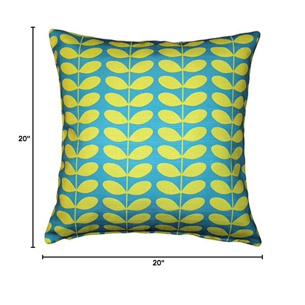 Mid-Century Modern Turquoise Throw Pillow 20x20 - Boho Home Decor Accent Cushion for Sofa, Bed & Living Room