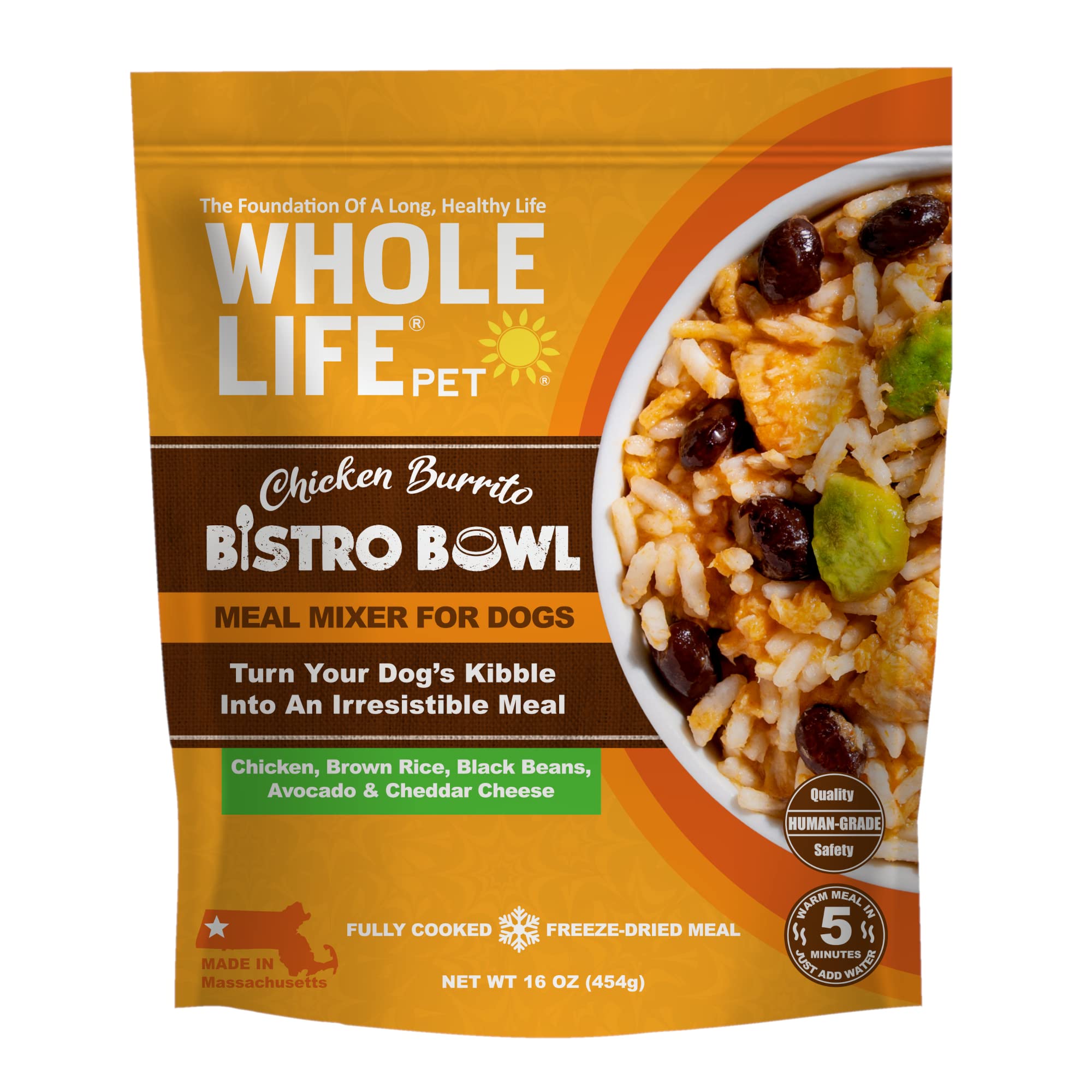 Whole Life Pet Bistro Bowl for Dogs - Human-Grade Meal Mixer & Food Topper with Healthy Whole Food Ingredients - High Protein, All-Natural Formula for Picky Eaters - Perfect for Enhancing Kibble or Raw Diets at Mealtime