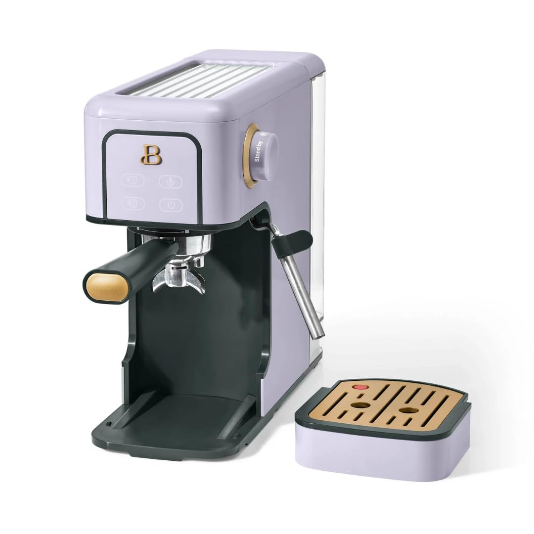 Premium 20-Bar Pressure Espresso Machine - Compact Stainless Steel Coffee Maker with Rapid Heating & Milk Frother for Home Baristas (Lavender) - Perfect for Small Kitchens, Office Use & Gift Giving