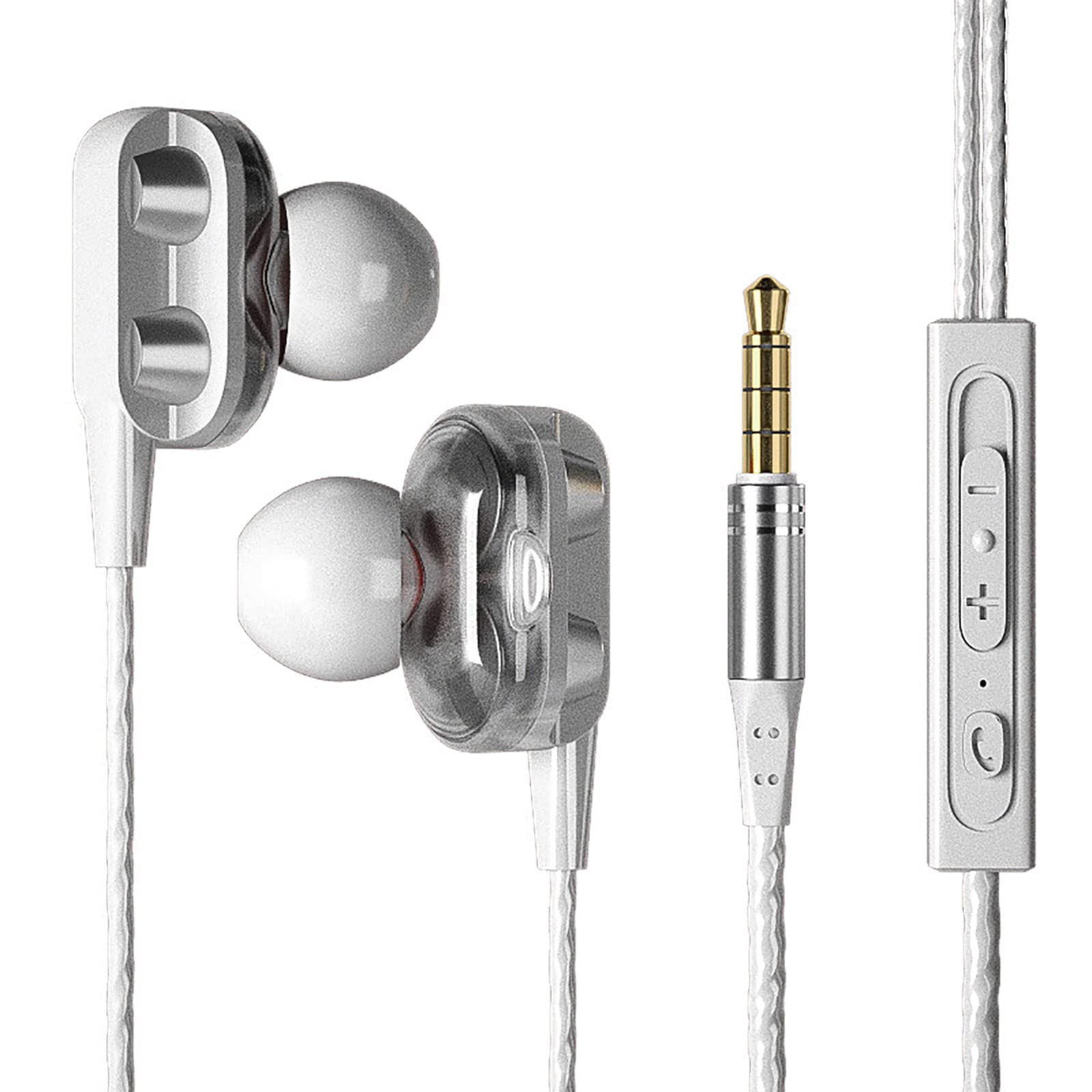 **Wireless Earbuds with Microphone, Noise Cancelling In-Ear Headphones for iPhone, Android, Laptops - Perfect for Gaming, Workouts, Travel & Music (White, One Size)**