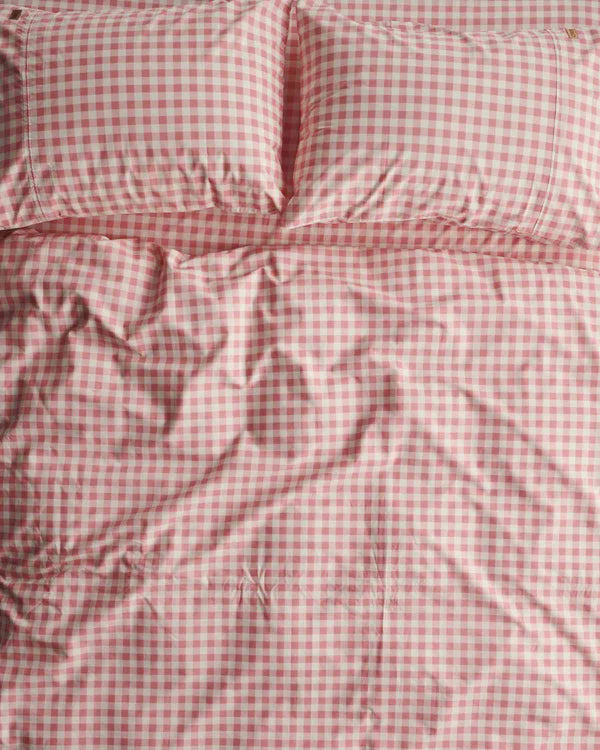 Kip & Co Gingham Candy Organic Cotton Pillowcase (1pc) - Soft & Hypoallergenic Bedding for Kids & Adults - Perfect for Nursery, Bedroom & Guest Room Decor