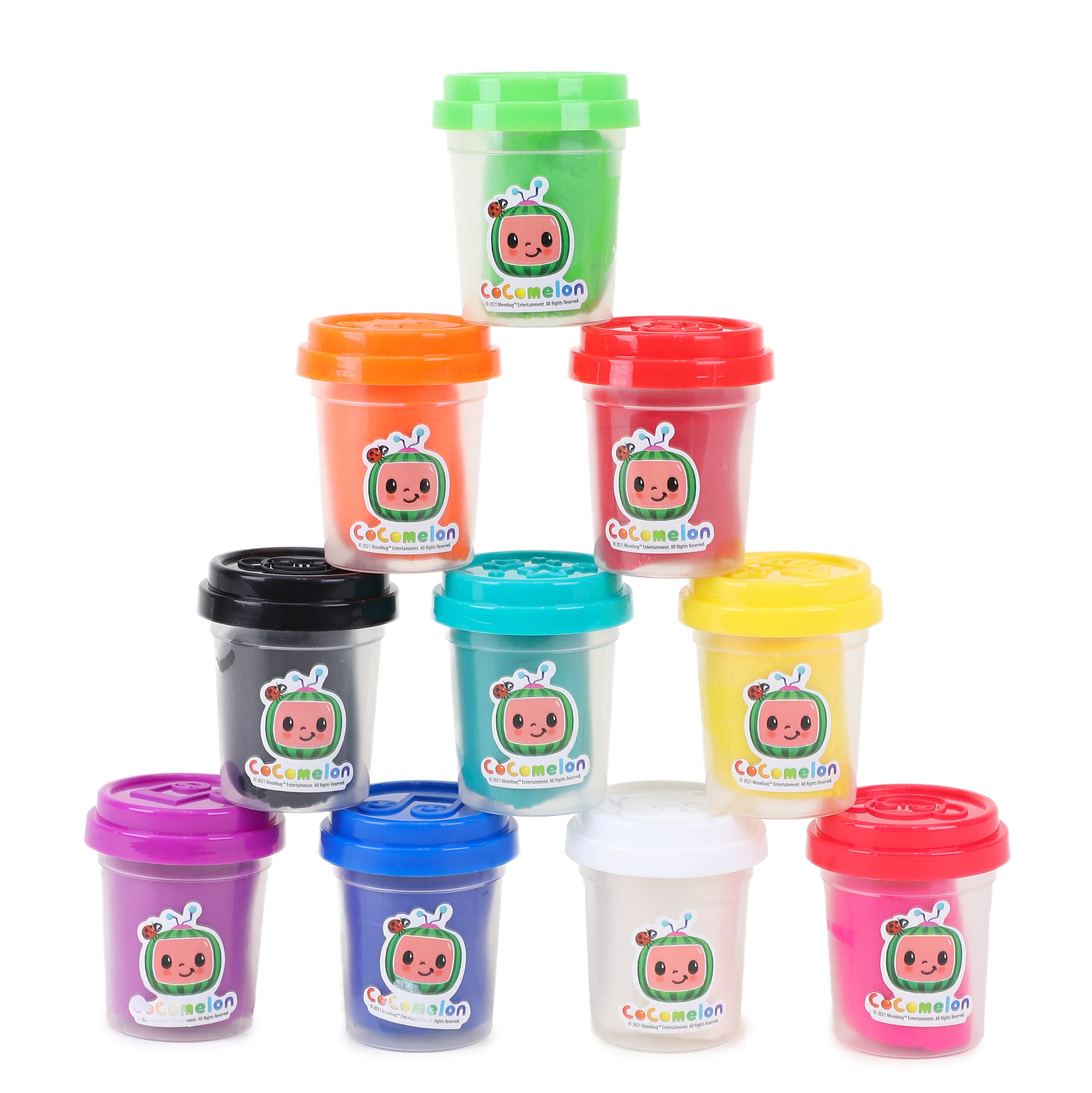 **Cocomelon Mega Dough Bus Set – 10 Colors Play Dough Kit for Kids, Fun & Creative Learning Toy – Perfect for Birthday Gifts & Preschool Activities**