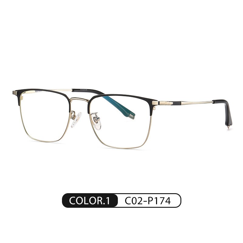 Bclear Unisex Full Rim Square Titanium Eyeglasses - Lightweight Durable Frame for Men & Women - Perfect for Reading, Work & Everyday Use