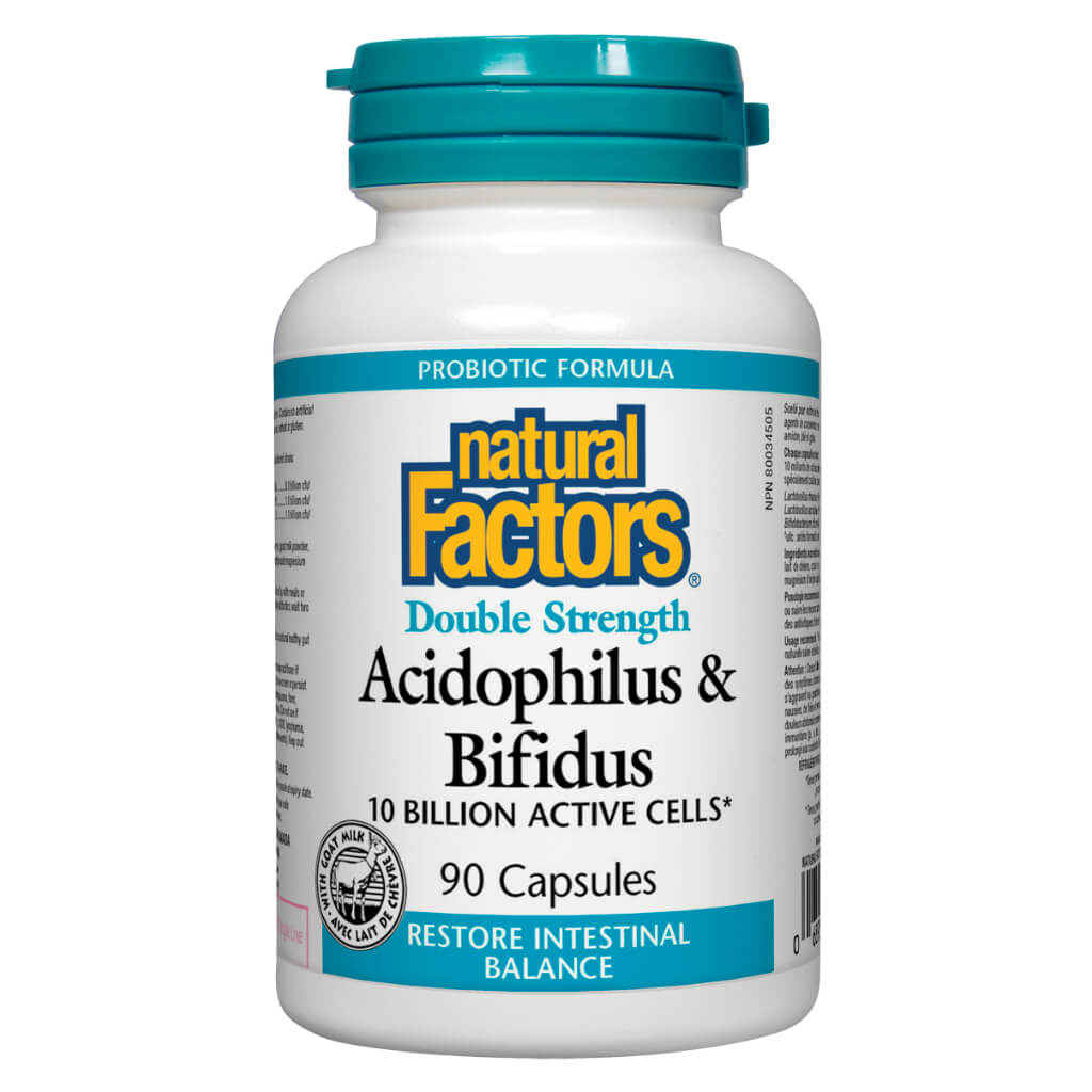 Acidophilus & Bifidus Double Strength Probiotic Supplement - 10 Billion CFU - Supports Digestive & Immune Health - Ideal for Gut Balance & Wellness