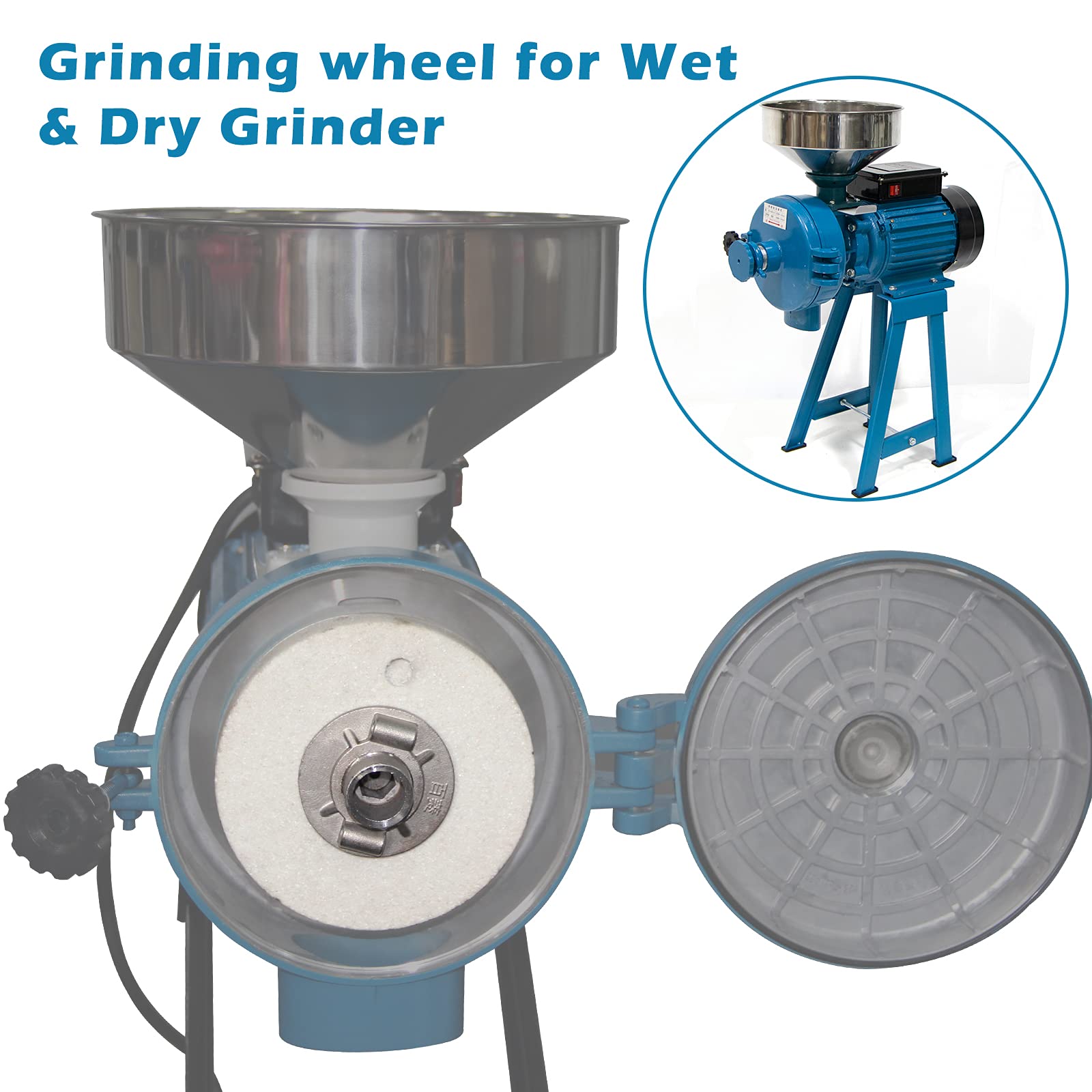 2PCS Sand Milling Sheets for 3000W 110V Electric Grain Mill - Replacement Grinding Wheels for Wet & Dry Grinder - Perfect for Grinding Wheat, Corn, Rice & Spices at Home or Commercial Use