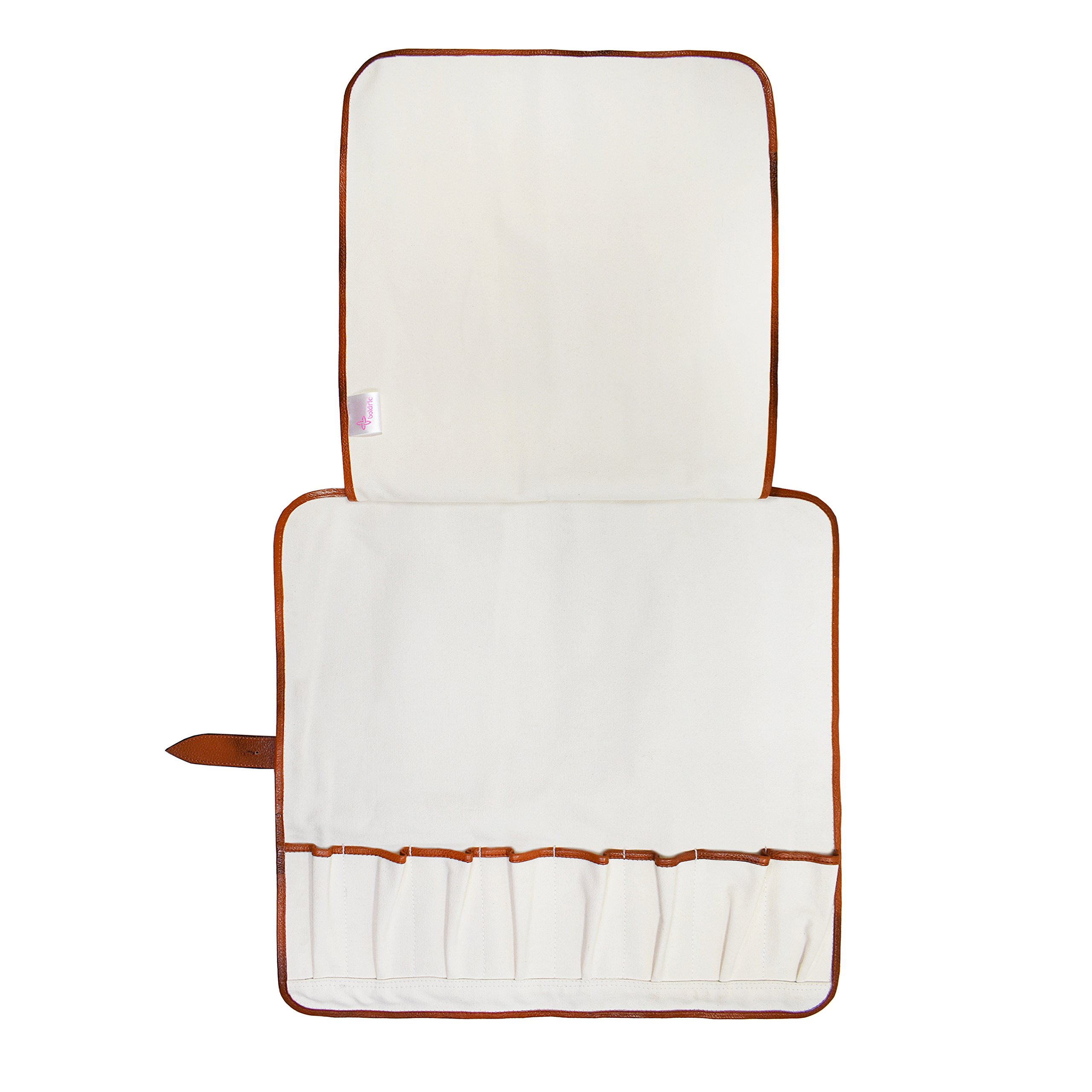 **Boldric One Buckle Water Buffalo Leather Chef Knife Bag – Professional Grade Roll Travel Knife Case with 8 Tool Holder Slots for Knives, Pens, Pencils & Spoons (Tan) – Perfect for Chefs, Culinary Students & Traveling Professionals**