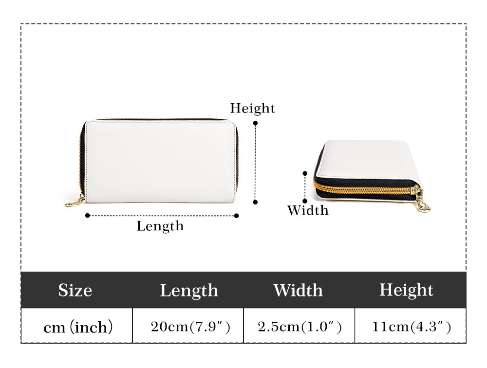 Grim Reap Bear Zipper Leather Wallet for Men - RFID Blocking Bifold Wallet with Money Clip - Stylish & Durable Genuine Leather Wallet for Everyday Use, Travel, and Business
