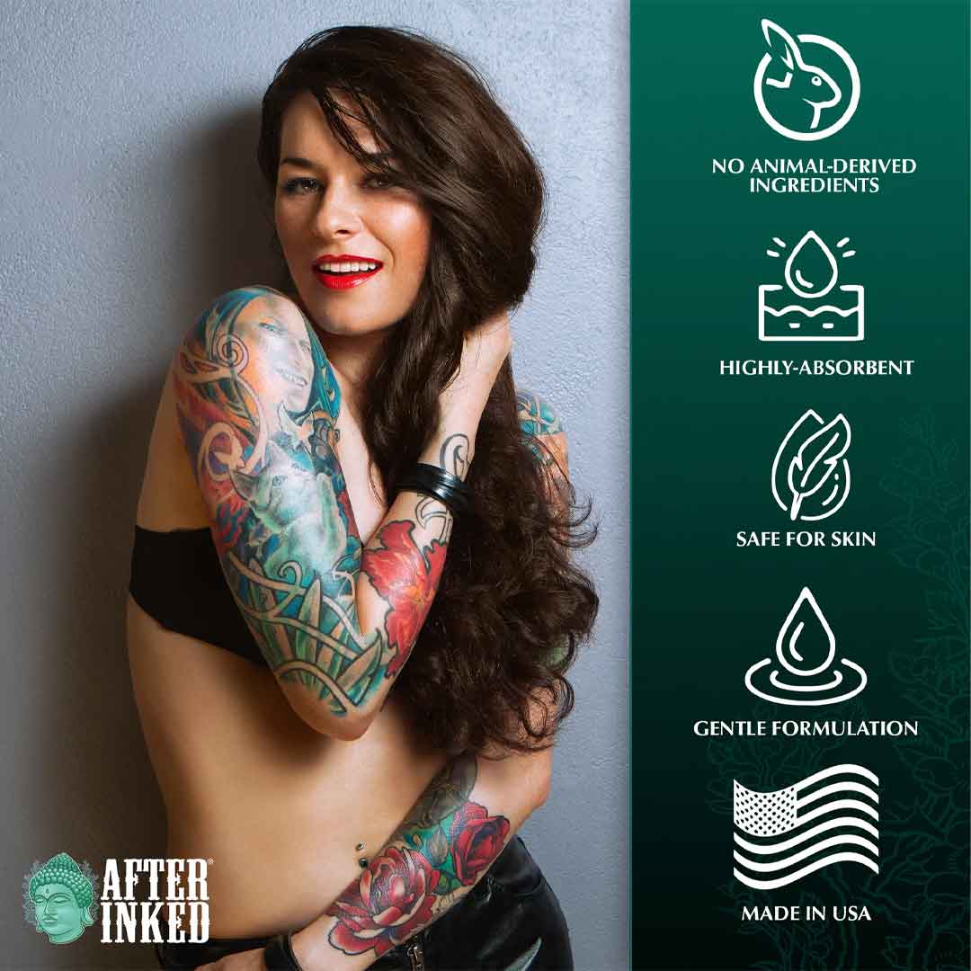 Afterinked Tattoo Aftercare Lotion - Premium Moisturizing Cream for Tattoo Healing & Skin Protection (3oz) - Perfect for New Tattoos, Dry Skin & Tattoo Maintenance