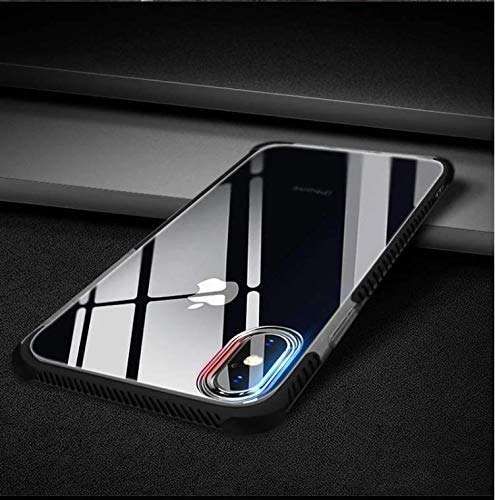 Premium Shockproof TPE Clear Bumper Case for iPhone X/XS/XR/XS Max - Slim Protective Cover with Soft Touch Finish (Black) - Perfect for Everyday Use, Travel & Outdoor Activities