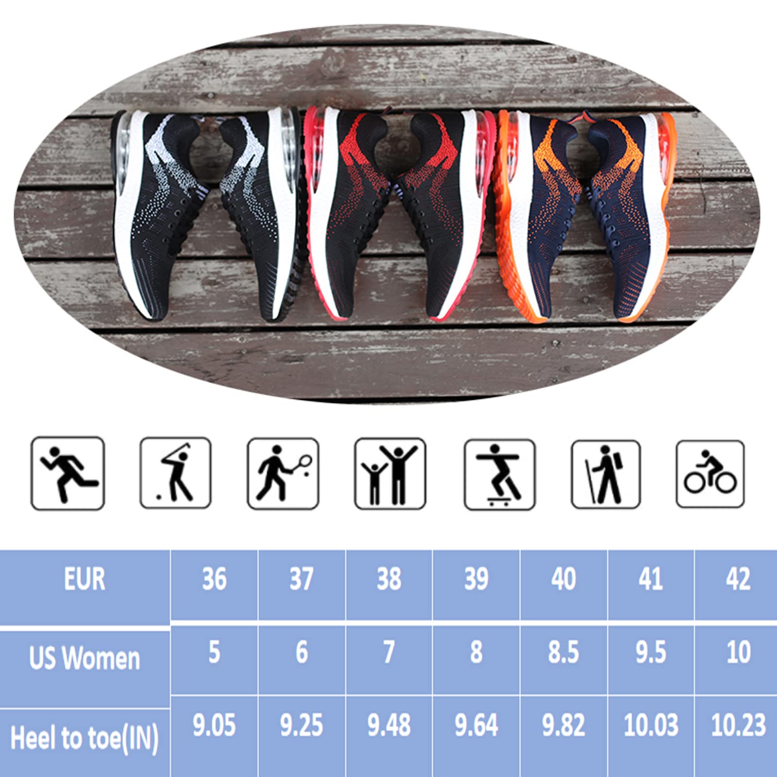 Maxome Women's Running Shoes - Lightweight Breathable Mesh Athletic Sneakers with Air Cushion for Gym, Walking & Sports | Comfortable Workout & Casual Wear Shoes for Women