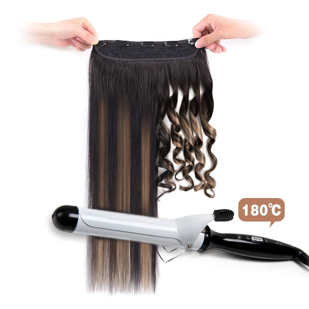 Winsky Real Human Hair Extensions - 16inch Black Balayage Remy Clip-In Hair Extensions for Women (70g, 1BT6P1B) | Perfect for Daily Styling, Parties & Special Occasions