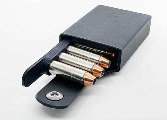 6 Round 38/357 Speed Strip Pocket Holder - Compact & Secure Extra Carry Ammo Pouch for Revolvers - Ideal for Range Training, Hunting & Concealed Carry