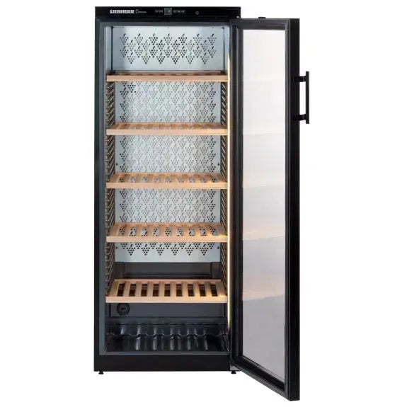 Liebherr 168 Bottle Dual Zone Wine Cooler Refrigerator - Black - Perfect for Home Bars, Restaurants, and Wine Cellars