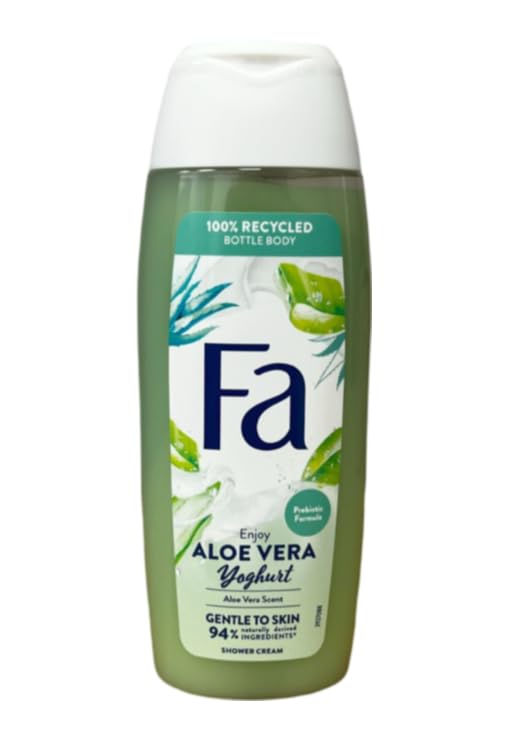 FA Aloe Vera Yogurt Body Wash & Shower Gel - 250ml Moisturizing Cream for Dry Skin - Perfect for Daily Hydration & Sensitive Skin Care