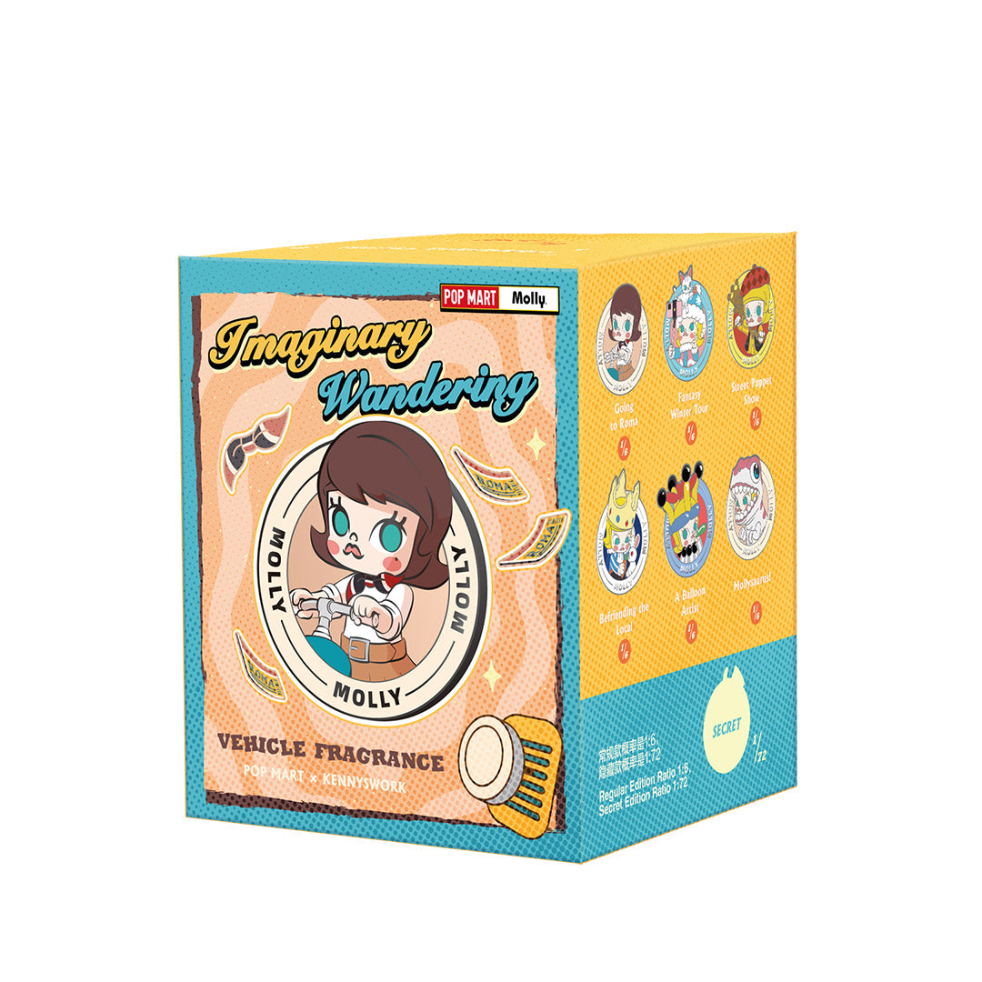 POP MART Molly Imaginary Wandering Series Car Diffuser Blind Box - Cute Scented Air Freshener for Cars, Home & Office - Perfect Gift for Collectors & Anime Fans