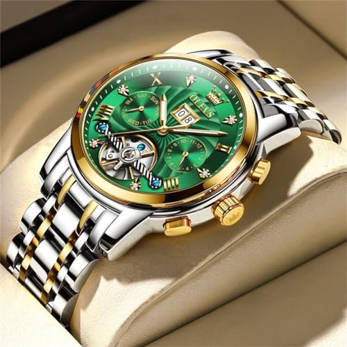 9910 two tone strap & green dial